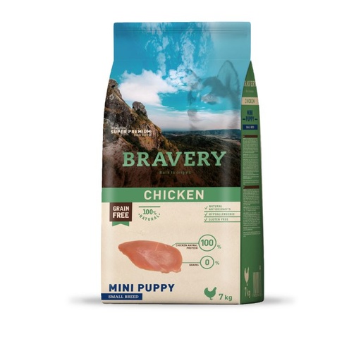[04PE007000.0002.0060] BRAVERY DOG MINI PUPPY CHICKEN  7KG