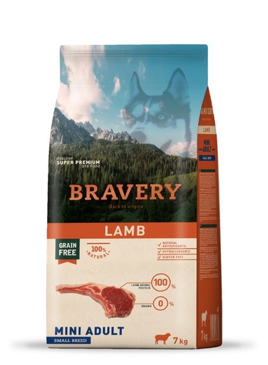 [04PE007000.0005.0060] BRAVERY DOG MINI ADULT LAMB  7KG