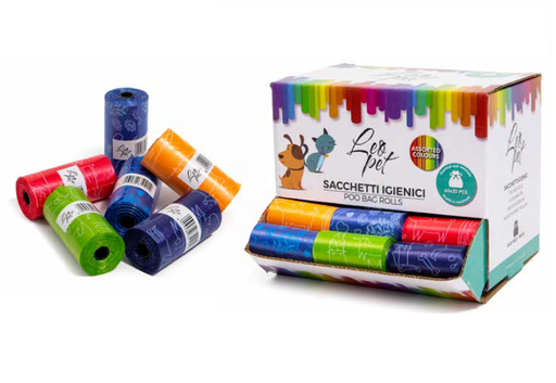 [351014] LEO PET BOLSAS PERRO SURTIDO COLORES 60 ROLLOS
