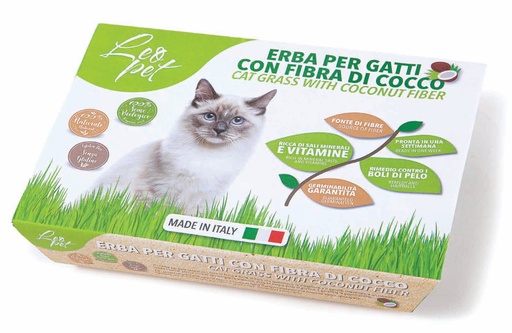 [353674] LEO PET HIERBA PARA GATOS CON FIBRA DE COCO 100gr