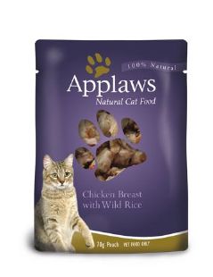 [APP8007MLA] APPLAWS CAT SOBRE POLLO CON ARROZ 12X70GR (12 UND.)