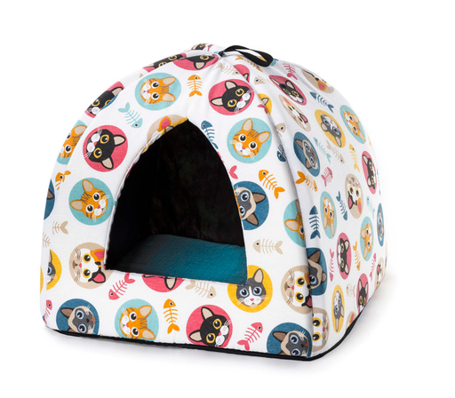 [CB1817035] LEO PET IGLU CLEO MULTICOLOR 40x40x40 CM