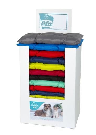 [CB6085OX] LEO PET EXPOSITOR COLCHON BOMBER TECNICO COLORES VARIADOS 60x85 CM (16 UNIDADES POR EXPOSITOR)