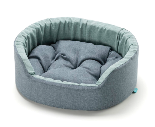 [CB6718045] LEO PET CAMA ESPUMA LUX AZUL DALIA 45X35X13 CM