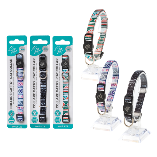 [CGC017] LEO PET COLLAR GATO ESTAMPADO MAYA COLOR VARIADO