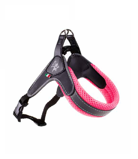 [CGM6044] LEO PET ARNÉS AIRSOFT PVC/MALLA/POLIPOLIMETRICO TALLA 4,CM.50-60 ROSA FLUOR