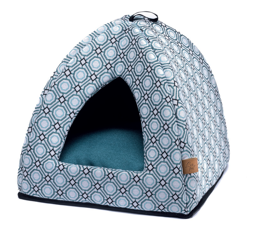 [CP1811042] LEO PET PIRÁMIDE CLEO GEOMÉTRICA TURQUESA 40X40X4 0H CM