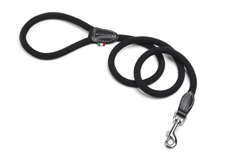 [DV13.2B] LEO PET COTTON ROPE LEAD COLOUR BLACK 1,2x120 CM