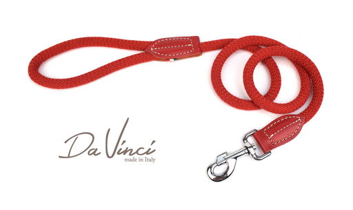 [DV13.2R] LEO PET COTTON ROPE LEAD COLOUR RED 1,2x120 CM