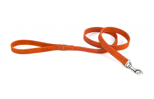 [DV30.4OR] LEO PET FATTED LEATHER LEAD 120x2 CM ORANGE