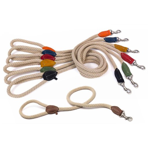 [DV30.5BR] LEO PET CUERDA Y PLOMO CUERO GRASADO 110Ø1,5 CM MARRÓN