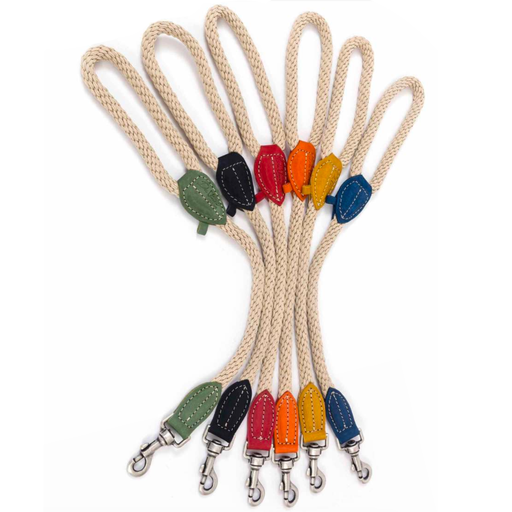 [DV30.6R] LEO PET MANGO DE CUERDA Y CUERO GRASADO 60XØ1,5 CM ROJO