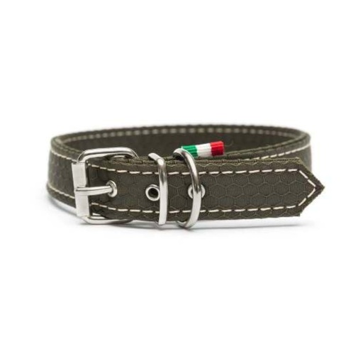 [DVF03945V] LEO PET COLLAR DE TELA IMPERMEABLE OXFORD VERDE 45x2 CM