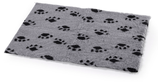 [FB75GZ] LEO PET FURBED HUELLAS GRISES  50x75 CM