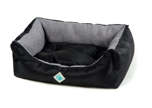 [P3140401] LEO PET CAMA RODI CON COJÍN DESENFUNDABLE NEGRO 70X85 CM