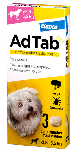 [590112] ADTAB PERRO 112MG 2,5-5,5KG MASTICABLE 3CPD