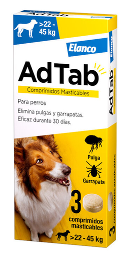 [590127] ADTAB PERRO 900MG 22-45KG MASTICABLE 3CPD
