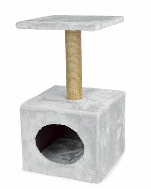 [KI-006BL] LEO PET RASCADOR GATOS “GIGLIO” GRIS 30X30X55H CM