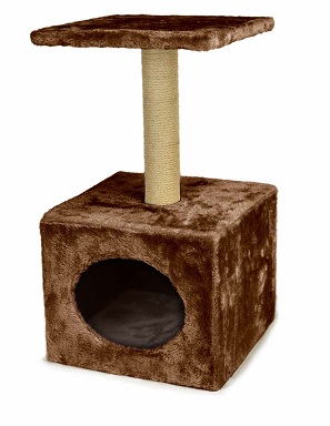 [KI-006R] LEO PET RASCADOR GATOS “GIGLIO” MARRÓN 30X30X55H CM