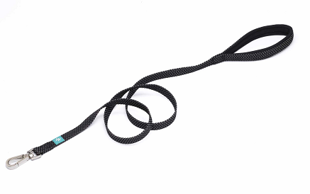 [D11020] LEO PET AVENTURA "ESTE" NYLON PLOMO NEGRO L 100