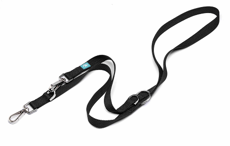 [D11022] LEO PET AVENTURA "ESTE" DUO NYLON PLOMO NEGRO 200/2,5 CM