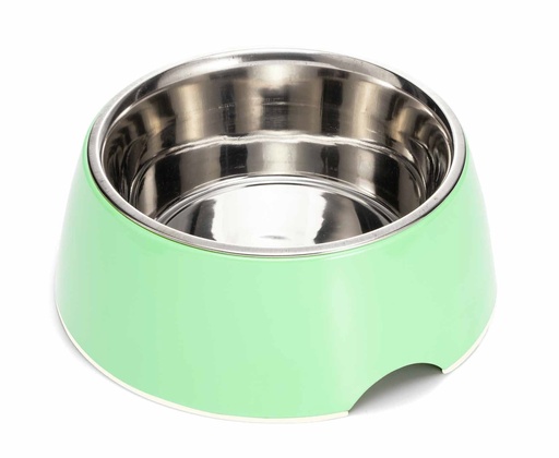 [CD527238] LEO PET BOL INOX DE MELAMINA VERDE ANTIDESLIZANTE 1600 ML