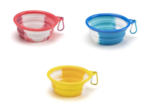 [CD952143] LEO PET BOWL DE VIAJE SILICONA COLORES SURTIDOS 1000 ML