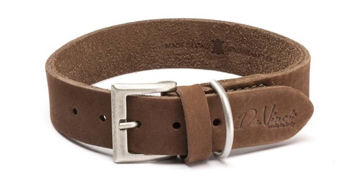 [DV30.3.65BR] LEO PET COLLAR DE CUERO ENGORDO 65X4 CM MARRÓN