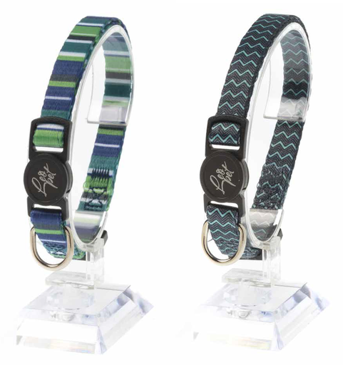 [CGC013] LEO PET COLLAR GATO ESTAMPADO ZIG ZAG COLOR VARIADO