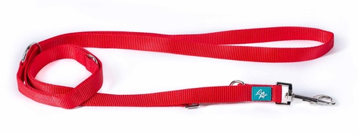 [CGM16015] LEO PET CORREA DE ENTRENAMIENTO EN NYLON ROJO 2,5 x 300CM GROSOR 2,2 MM