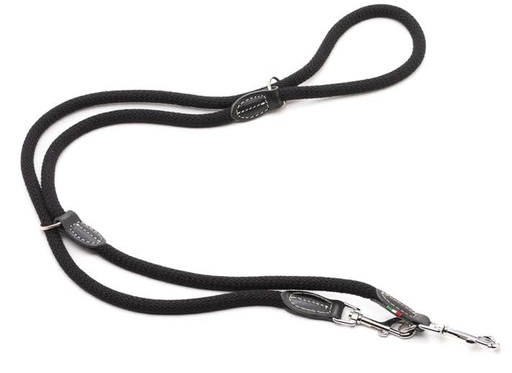 [DV13.8B] LEO PET CORREA DE ENTRENAMIENTO DE CUERDA DE ALGODÓN COLOR NEGRO 1.2x200 CM