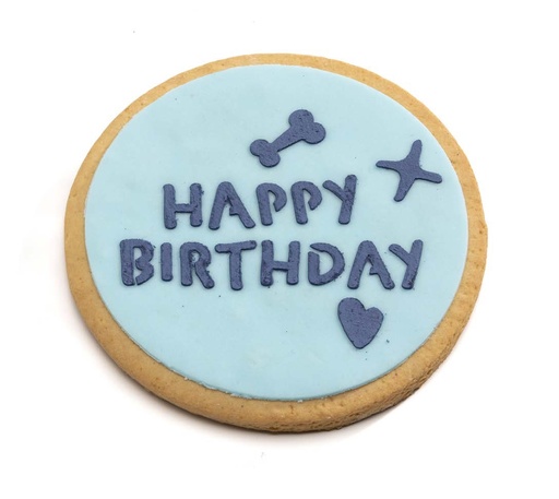 [LDVLBH1] LEO PET GALLETA GRANDE DE HUESO "FELIZ CUMPLEAÑOS" COLORES SURTIDOS