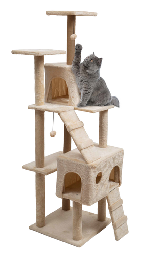 [TG765628] LEO PET RASCADOR "MOENA" BEIGE 50X50X170 CM