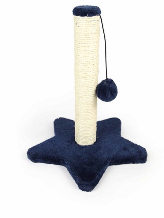 [TG765468] LEO PET RASCADOR GATO ESTRELLA AZUL OSCURO 30X30X35H CM