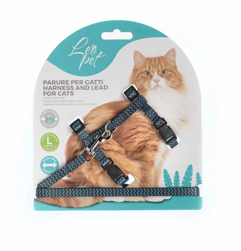 [CGC214] LEO PET SET DE PASEO PARA GATOS ESTAMPADO PARA GATOS DE TAMAÑO GRANDE
