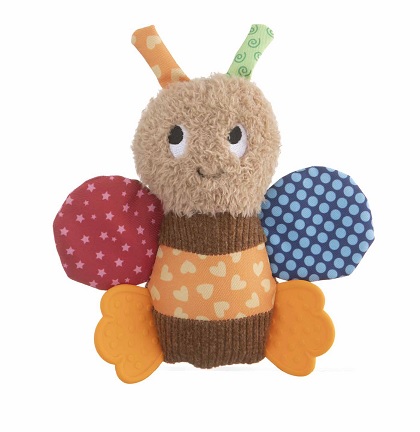 [GH952532] LEO PET TEJIDO MULTICOLOR Y PELUCHE ABEJA CON PATAS