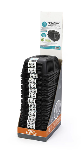 [100401R22220] LEO PET TRANSPORTIN 100% RECICLADO "PRATIKO" CON PUERTA DE HIERRO 48x31'5x33 (EXPOSITOR 14UD)