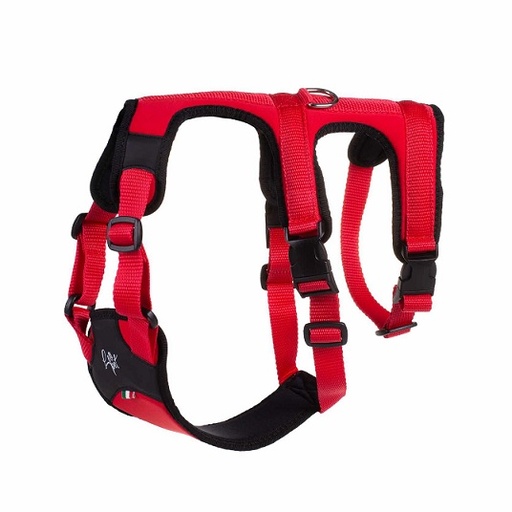 [CGM8011] LEOPET ARNÉS ANTIESCAPE POLYP/LYCRA/PU TALLA 1, CM.45-55 ROJO