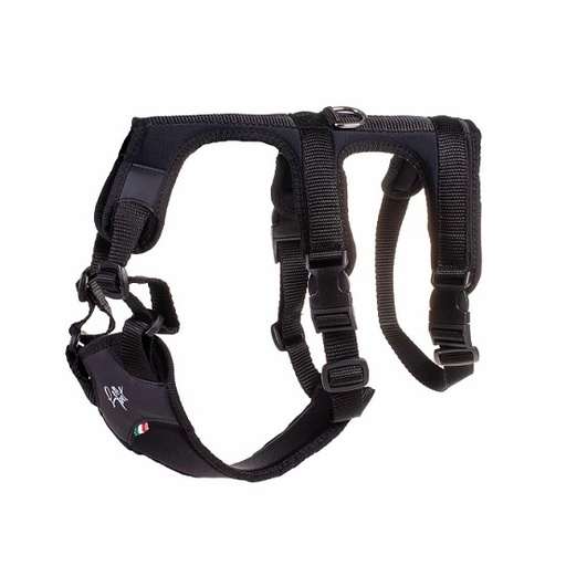 [CGM8003] LEOPET ARNÉS ANTIESCAPE POLYP/LYCRA/PU TALLA 3, CM.60-80 NEGRO