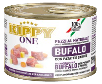 [2497] KIPPY ONE ESTOFADO BUFALO CON PATATAS Y ZANAHORIAS 190GR (24 UND.)   