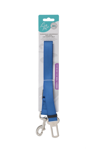 [CGC502] LEO PET CINTURÓN UNIVERSAL PARA COCHE 2x38-60CM COLOR AZUL