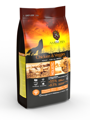 [5214000583936] AMBROSIA DOG POLLO & VERDURAS 12KG