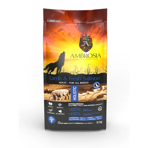 [5214000583882] AMBROSIA DOG CORDERO & SALMÓN FRESCO 2KG