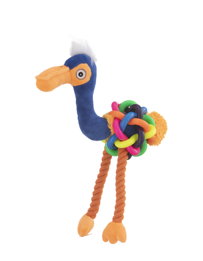 [GH952662] LEO PET JUGUETE PELICANO DE PELUCHE CON PVC Y CUERDA 