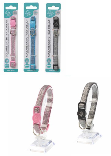[CGC025] LEO PET COLLAR GATO CON BRILLO REFLECTANTE COLOR VARIADO